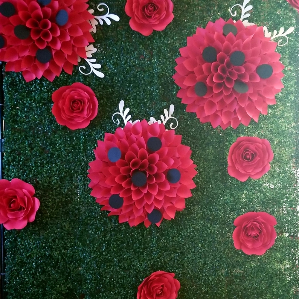Ladybug Flower Wall